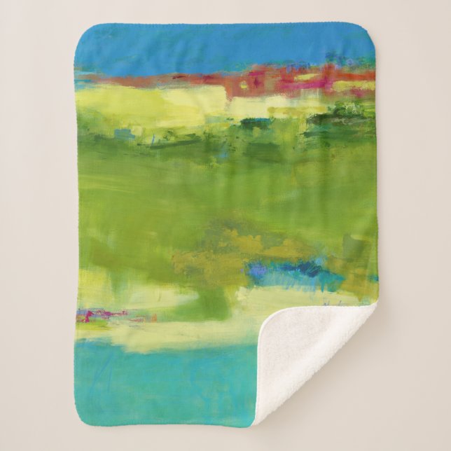 Hinweise für Abstrakte grüne Kunst Sherpadecke (Vorderseite)