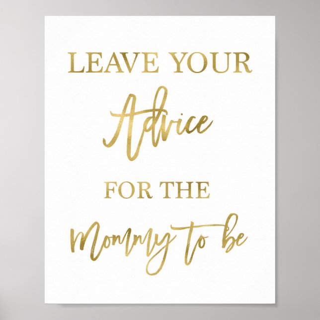 Hinweise für die Mama Poster (Vorne)