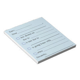 "Hinweise für Lehrer" Notepad Notizblock
