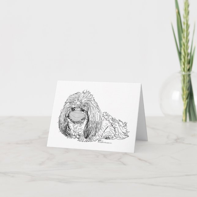 Hinweise für Pekingese Feiertagskarte (Vorderseite)