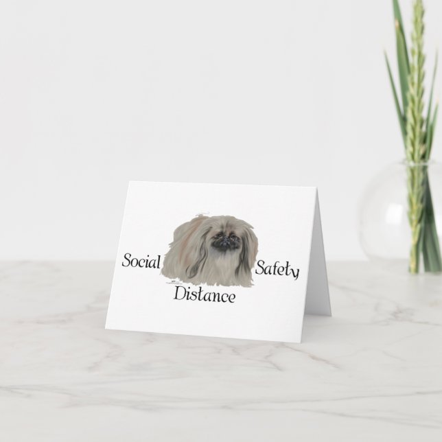 Hinweise für Pekingese Feiertagskarte (Vorderseite)