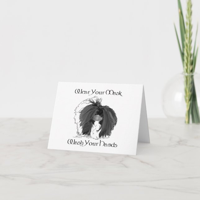 Hinweise für Pekingese Feiertagskarte (Vorderseite)