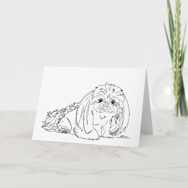 Hinweise für Pekingese Feiertagskarte (Vorderseite)