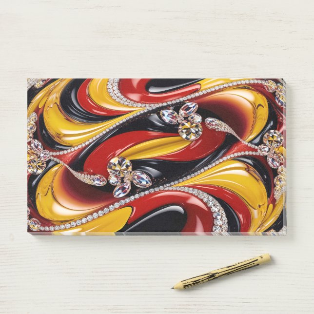 Hinweise mit belgischen Farben Post-it Klebezettel (Auf Schreibtisch)