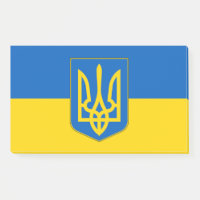 Hinweise mit der Flagge der Ukraine