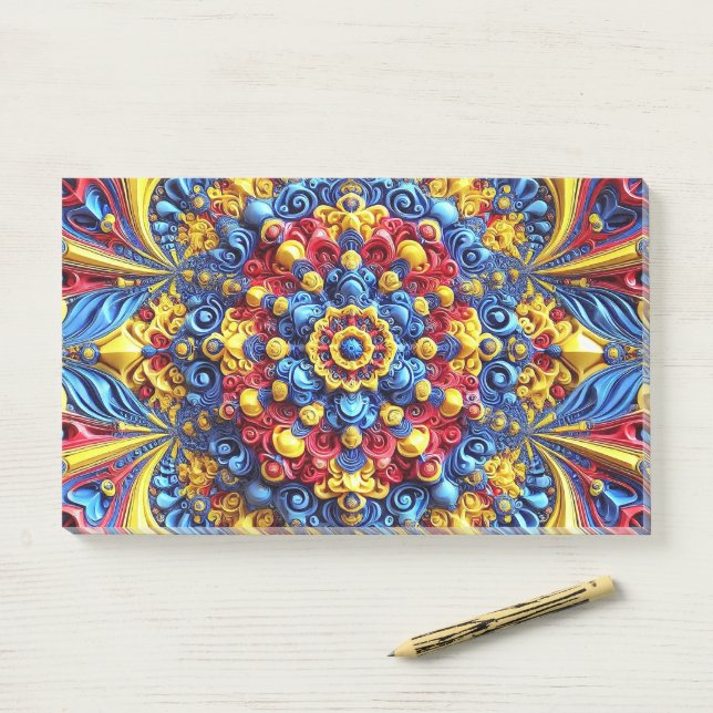 Hinweise mit rumänischen Farben Post-it Klebezettel (Auf Schreibtisch)