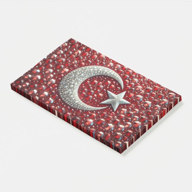 Hinweise mit türkischen Farben Post-it Klebezettel (angewinkelt)