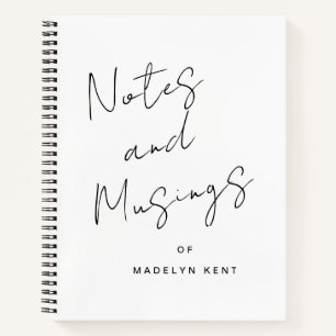 Hinweise & Muskeln Moderne Schrift Personalisiert Notizbuch