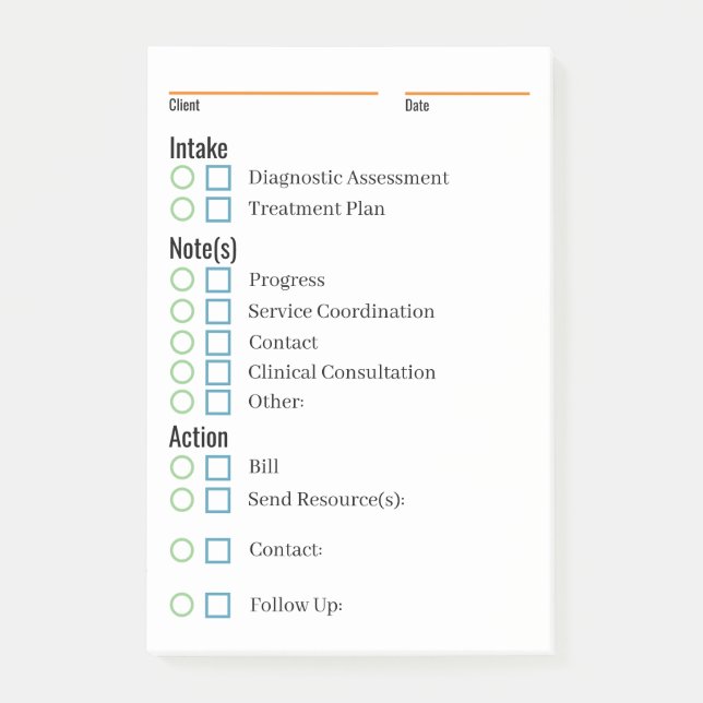 Hinweise und Erinnerungen Post-it Klebezettel (Vorderseite)