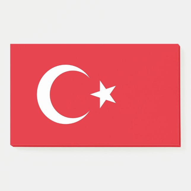 Hinweise unter der Flagge der Türkei Post-it Klebezettel (Vorderseite)