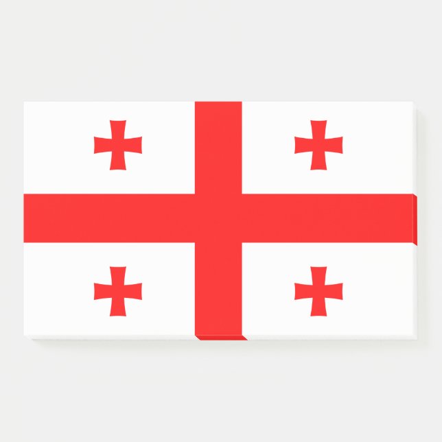 Hinweise unter der Flagge Georgiens Post-it Klebezettel (Vorderseite)