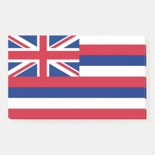 Hinweise unter der Flagge Hawaiis, USA Post-it Klebezettel