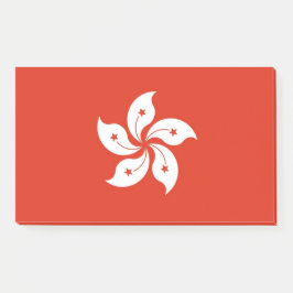 Hinweise unter der Flagge Hongkongs Post-it Klebezettel