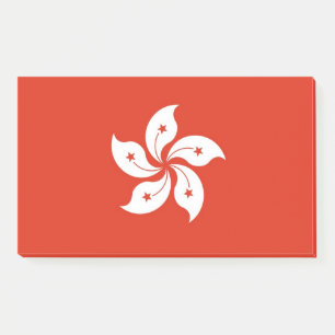 Hinweise unter der Flagge Hongkongs Post-it Klebezettel