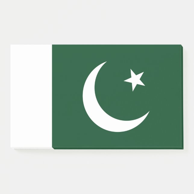 Hinweise unter der Flagge Pakistans Post-it Klebezettel (Vorderseite)