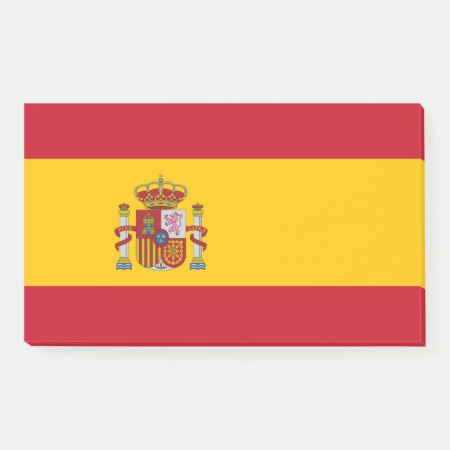 Hinweise unter der Flagge Spaniens Post-it Klebezettel (Vorderseite)