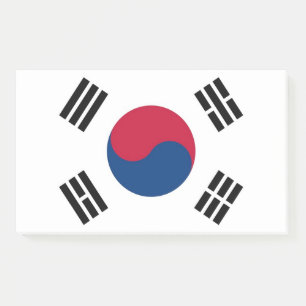Hinweise unter der Flagge Südkoreas Post-it Klebezettel