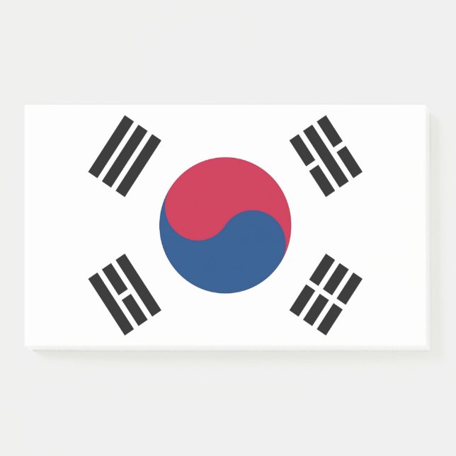 Hinweise unter der Flagge Südkoreas Post-it Klebezettel (Vorderseite)