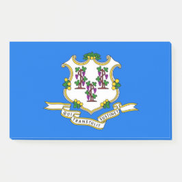 Hinweise unter der Flagge von Connecticut, USA Post-it Klebezettel