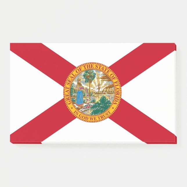 Hinweise unter der Flagge von Florida, USA Post-it Klebezettel (Vorderseite)