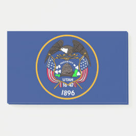 Hinweise unter der Flagge von Utah, USA Post-it Klebezettel