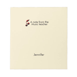 Hinweise von MusiklehrerInnen fügen Musiknote Name Notizblock