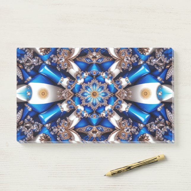 Hinweise zu argentinischen Farben Post-it Klebezettel (Auf Schreibtisch)