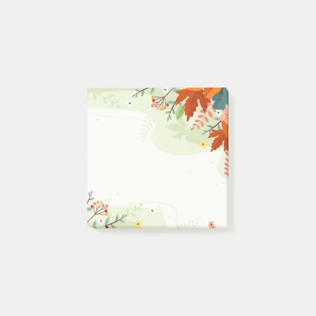 Hinweise zu Blätter von Herbstfarben Post-it Klebezettel (Vorderseite)