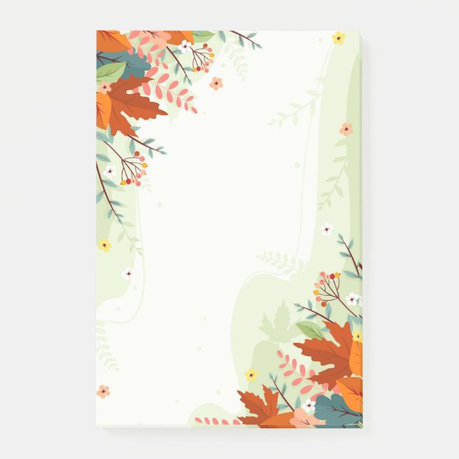 Hinweise zu Blätter von Herbstfarben Post-it Klebezettel (Vorderseite)