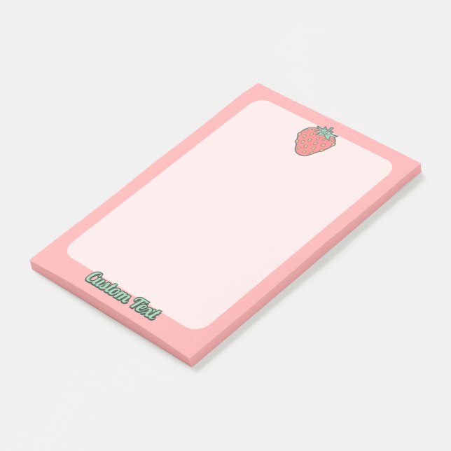 Hinweise zu Erdbeeren Post-it Klebezettel (angewinkelt)