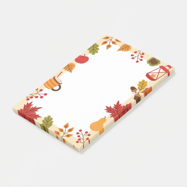 Hinweise zu Herbstelementen Post-it Klebezettel (angewinkelt)