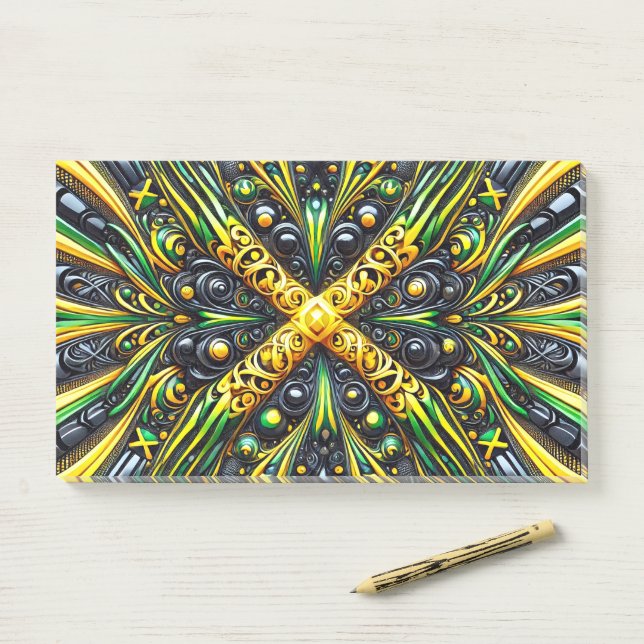 Hinweise zu jamaikanischen Farben Post-it Klebezettel (Auf Schreibtisch)