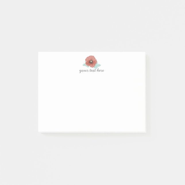 Hinweise zu Red Peonies Post-it Klebezettel (Vorderseite)