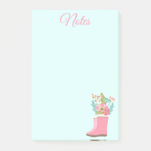 Hinweise zu Regenbooten und Blume Post-it Klebezettel