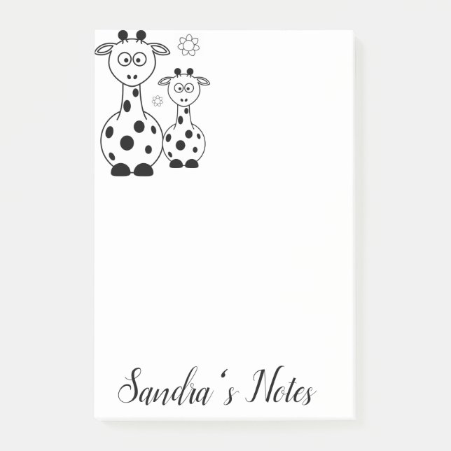 Hinweise zum Färben von Giraffen Post-it Klebezettel (Vorderseite)