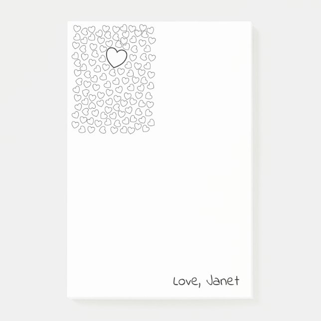 Hinweise zum Färben von Herz Post-it Klebezettel (Vorderseite)