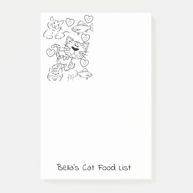 Hinweise zum Färben von Katzen Post-it Klebezettel (Vorderseite)