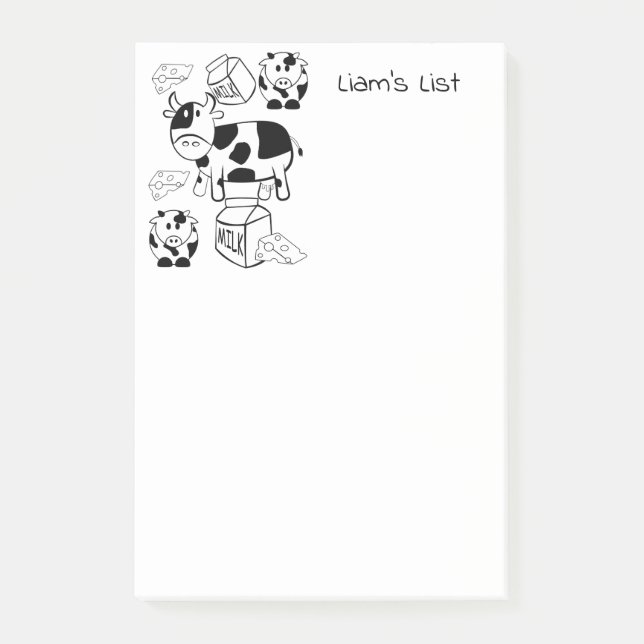 Hinweise zum Färben von Kühen Post-it Klebezettel (Vorderseite)