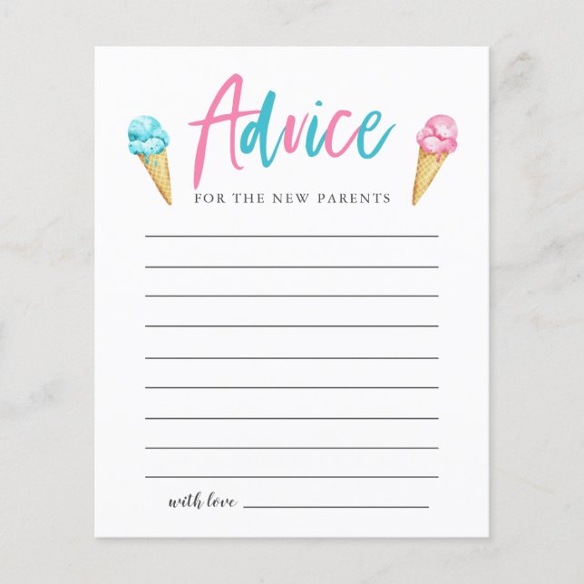 Hinweise zum Party von Eiscreme (Vorderseite)