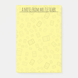 Hinweise zum personalisierten Berechnungsmuster Post-it Klebezettel