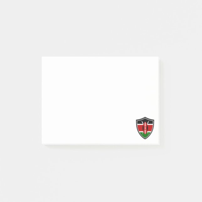 Hinweise zur kenianischen Flagge Post-it Klebezettel (Vorderseite)