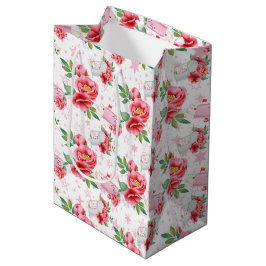 HINWEISE ZUR LIEBE DER BLUME UND WERTE VON PINK MITTLERE GESCHENKTÜTE
