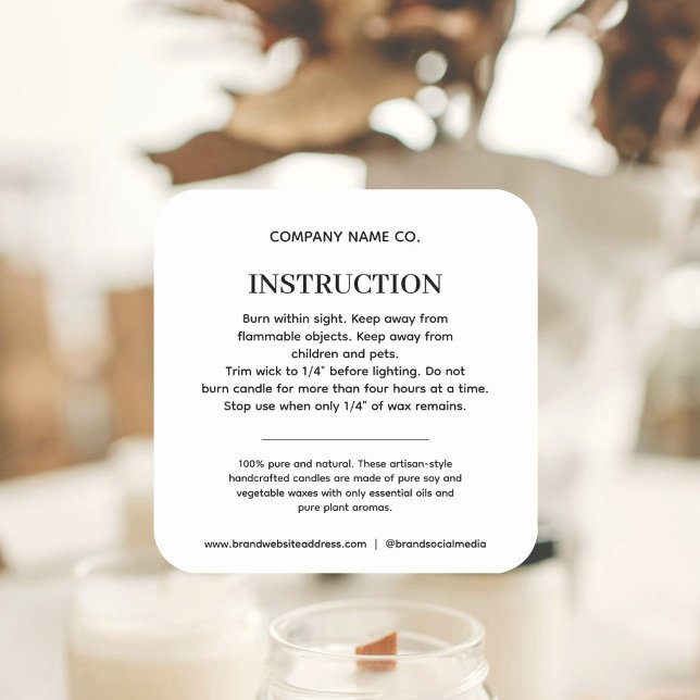 Hinweise zur Produktsicherheit Quadratischer Aufkleber (Von Creator hochgeladen)