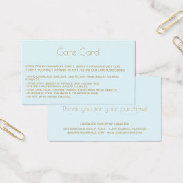 Hinweise zur Schmuckkarte mit Logo blau