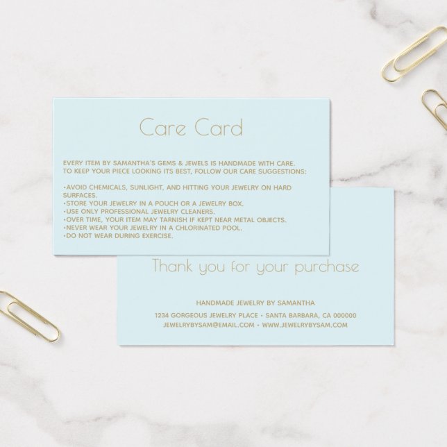 Hinweise zur Schmuckkarte mit Logo blau (Büro)