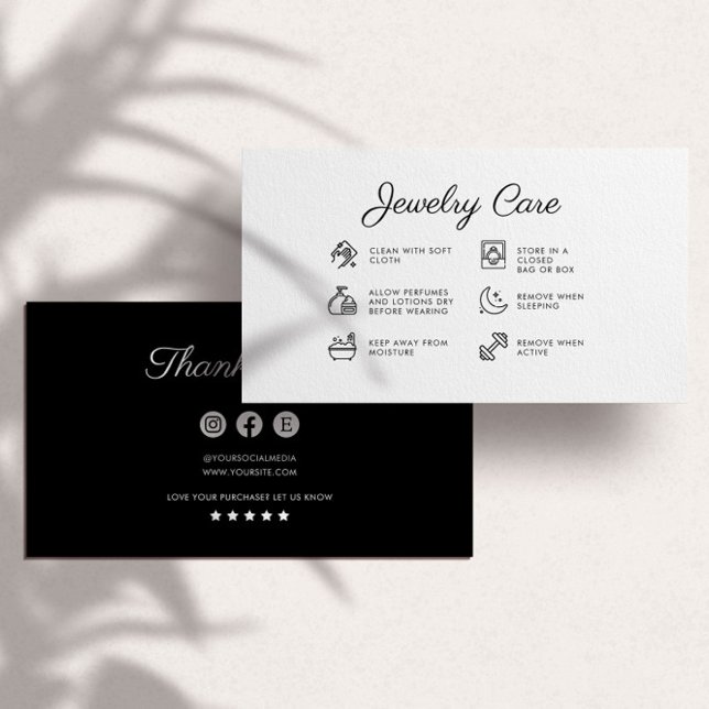 Hinweise zur Schmuckpflege - Business dank Karte (Von Creator hochgeladen)