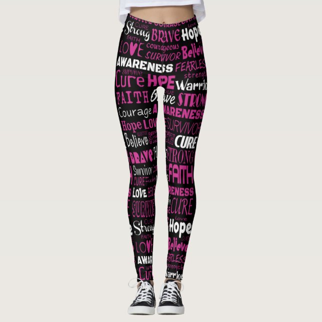 Hinweise zur Sensibilisierung...Brustkrebs Leggings (Vorderseite)