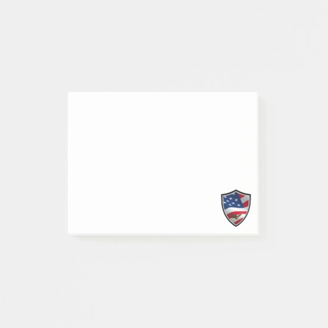 Hinweise zur US-Flagge Post-it Klebezettel (Vorderseite)