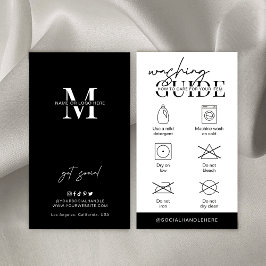 Hinweise zur Waschpflege Minimalistische Logo-Klei Visitenkarte