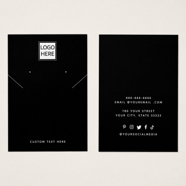 Hinzufügen der Grafikkarte für die Kette Ohrringe  (Vorne & Hinten)